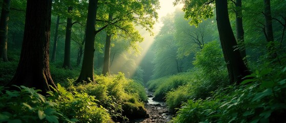 Obraz premium Houston Forest Panorama - Lush & Bright