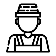 avatar farmer cut line icon