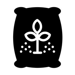 a sack of vegetable seeds solid icon