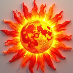 Naklejka premium Abstract Sunburst - Radiant Energy Explosion