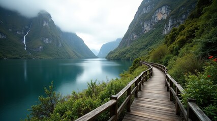 Obraz premium Fiordland National Park Chasm Walk, South Island, New Zealand