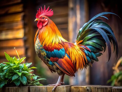 Belgian Braekel Cockerel - Proud Rooster of a Heritage Breed