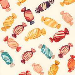 Wrapped candy pattern 