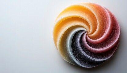 Colorful Spiral Design with Soft Texture and Gentle Gradient Swirls