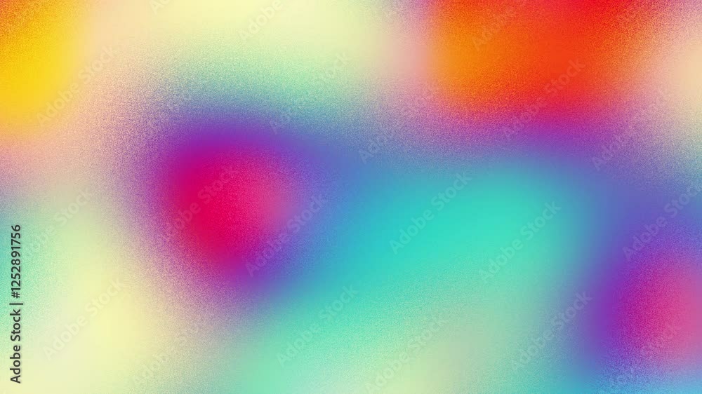 Poster Looping abstract gradient blurry colorful modern texture noise background