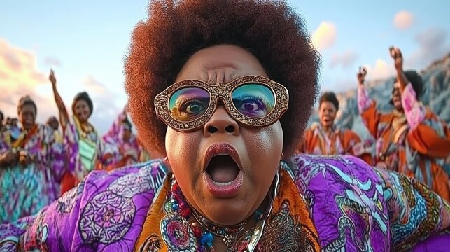 A fun and energetic scene of people celebrating the International Day of Awesomeness
