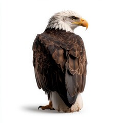 Obraz premium Majestic Bald Eagle in Profile with Detailed Feather Textures
