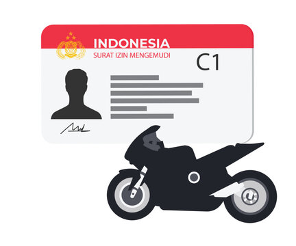 Illustration Vector Graphic of Driving License Indonesian citizen Called SIM Indonesia stock illustration