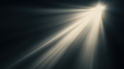 Sunlight Rays on Black Background. Beams of Dusty Sun Lights Creating a Magical Atmosphere.