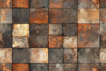 Grunge rusted metal rust and oxidized seamless texture map pattern background