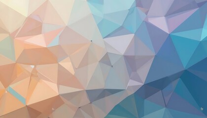 Fototapeta premium Abstract Geometric Polygon Background with Pastel Colors and Triangle Design