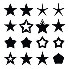 Collection of Diverse Star Shapes for Graphic Design