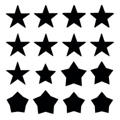 Collection of Diverse Star Shapes for Graphic Design