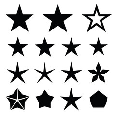 Collection of Diverse Star Shapes for Graphic Design