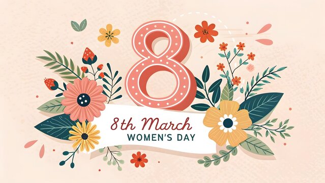 Floral Design for Women's Day Celebration on 8th March