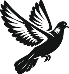 Pigeon Silhouette vector Art & illustration