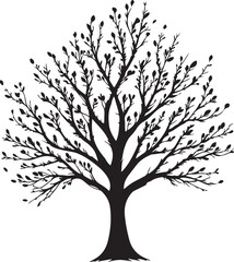 Obraz premium Tree silhouette vector collection