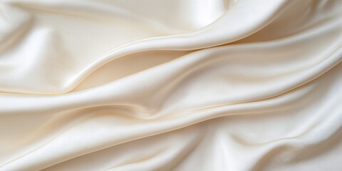 Obraz premium A close-up of luxurious white silk fabric, showcasing its smooth texture and elegance.