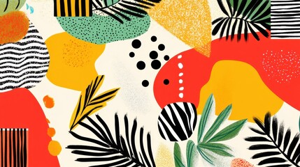 A bright carnival-inspired background with festive bold color splashes