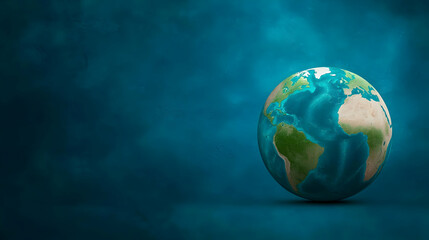 Fototapeta premium Global Sustainability Earth on Blue Background