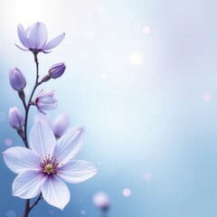 Obraz premium Elegant floral banner with delicate spring blossoms and free space