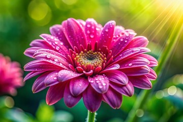 Obraz premium Close-Up Macro Photography of a Delicate Pink Flower in a Vibrant Garden