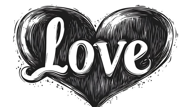 A symbolic representation of affection with a central emotional concept