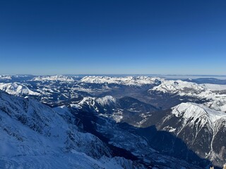 Mountain landscapes in chamonix