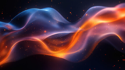 Obraz premium Purple and blue wave motion