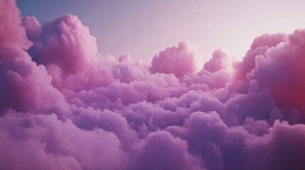 Fototapeta premium A misty pastel cloud background blending soft purple, pink, and aqua