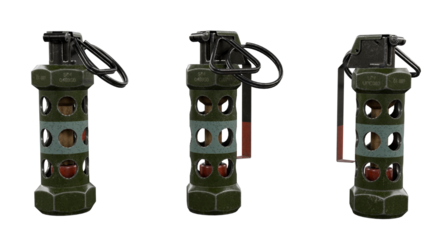 Stun grenade isolated on white