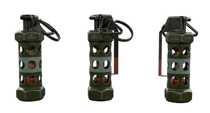 Stun grenade isolated on white