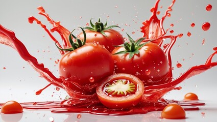 Refreshing Tomato Juice from Ripe Delicious Tomatoes.