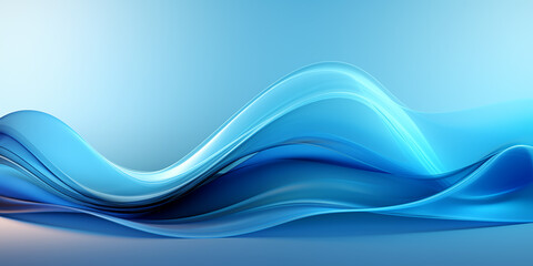 Fototapeta premium blue gradient smooth curve background