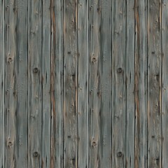 Fototapeta premium Wooden boards seamless pattern background. Vertical boards, fence, slat sheathing. Wood texture photo style digital AI artwork.