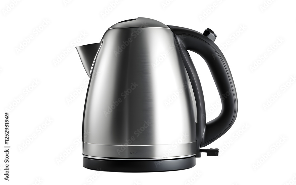 Aufkleber modern kettle full of boiling water on a empty plain background