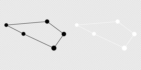 Sculptor constellation map set. Vector illustration. © Ruslan