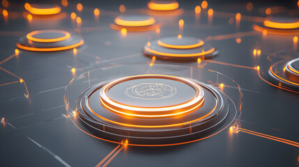 Dynamic technology interface digital space graphic design futuristic environment close-up view innovation concept