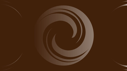 Dynamic swirl design in rich coffee brown tones featuring a modern, minimalist spiral pattern. This elegant abstract composition evokes the essence of coffee, chocolate, or natural elements