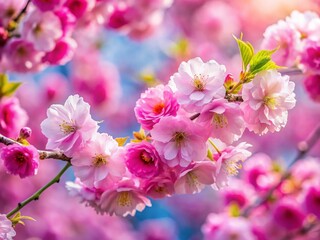 Obraz premium Delicate Pink Sakura Blossoms Macro Spring Photography
