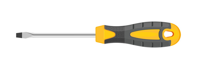 Screwdriver, tool for construction and repair. Flat and isolated design. Vector illustration