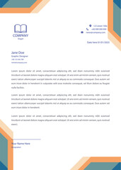 Fototapeta premium Professional Orange and Blue Corporate Letterhead Template Modern Business Letterhead Design