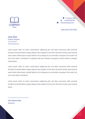 Professional Orange and Blue Corporate Letterhead Template Modern Business Letterhead Design