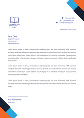 Fototapeta premium Professional Orange and Blue Corporate Letterhead Template Modern Business Letterhead Design