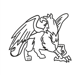 Griffin illustration with white Background