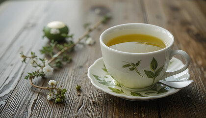 cup of tea with mint