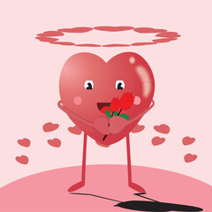 Heartwarming Valentine's Day illustration symbolizing love, connection, and devotion. Perfect for greeting cards, social media, and romantic designs