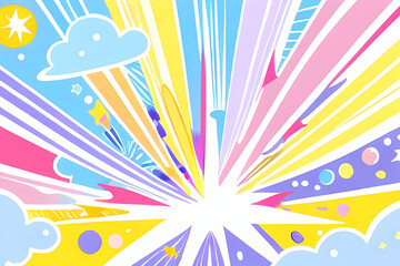 このデジタルグラフィックリソースは、高解像度の抽象的なイラストであり、光の爆発、鮮やかな色彩、ダイナミックな要素が特徴です。デザインはエネルギー、陶酔、魔法の感覚を呼び起こし、モダングラフィックデザイン、魅力的な背景、クリエイティブなブランディング、インパクトのある視覚的な用途に最適です。







