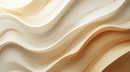 Abstract Wavy Textures in Soft Cream and Beige Tones