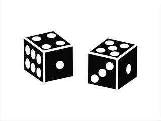 dice game,domino Domino brick game icon vector isolated white
